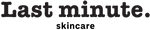 Logo for 'Last minute. skincare' with black text on a white background
